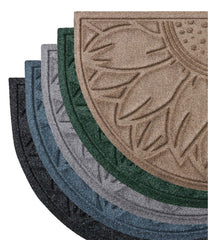 Everyspace Recycled Waterhog Doormat Sunflower Half Round
