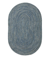 Concentric Pattern Oval All-Weather Braided Rug