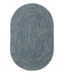 Concentric Pattern Oval All-Weather Braided Rug