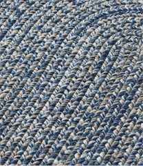 Concentric Pattern Oval All-Weather Braided Rug