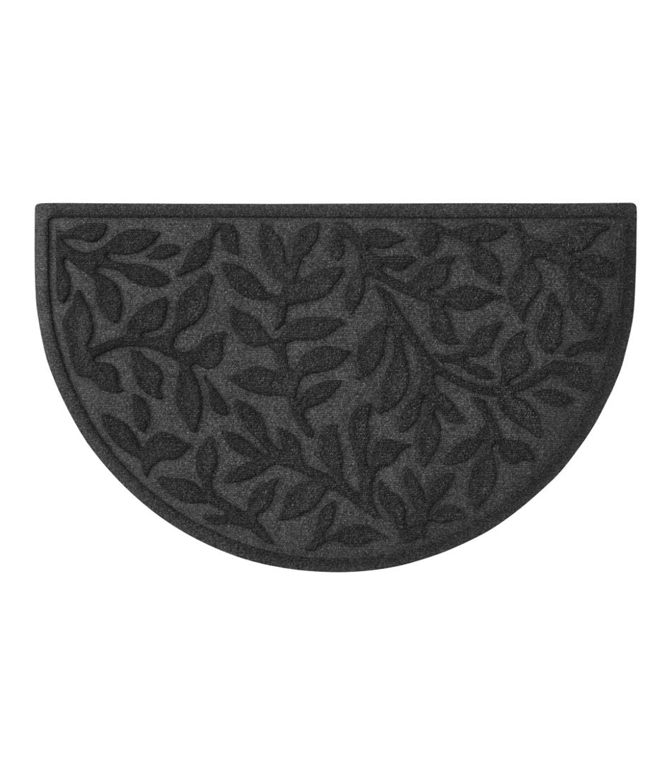 Heavyweight Recycled Waterhog Doormat Woodland Leaf Half Round