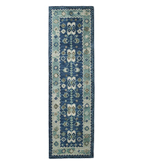 Double Border Wool Hooked Runner