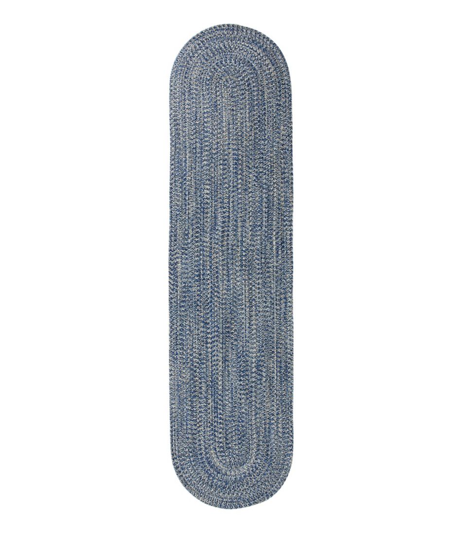 Concentric Pattern Oval All-Weather Braided Runner