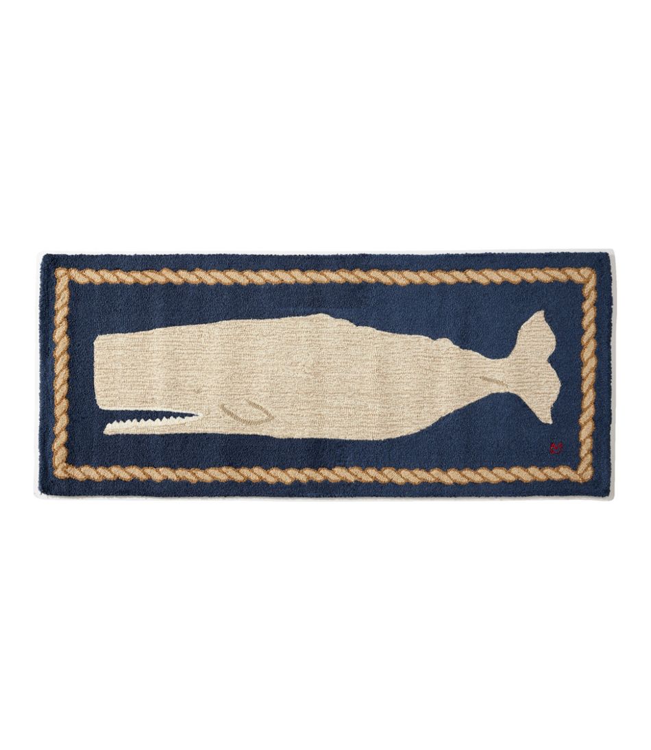 Whale Wool Hooked Novelty Runner