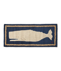 Whale Wool Hooked Novelty Runner