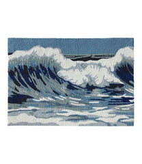 Ocean Waves Indoor/Outdoor Vacationland Rug