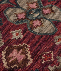 Double Border Wool Hooked Runner Sienna Multi