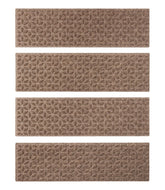 Stair Treads Set of Four Heavyweight Waterhog Mat Blooming Circles