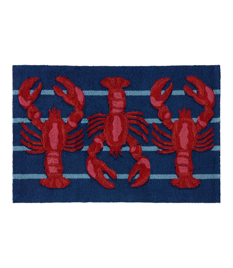 Indoor/Outdoor Vacationland Rug Lobsters