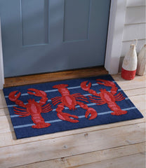 Indoor/Outdoor Vacationland Rug Lobsters