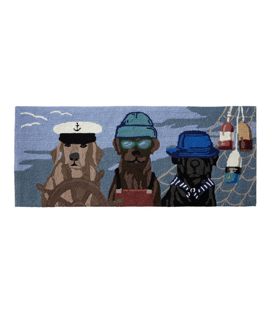 Indoor/Outdoor Vacationland Runner Seaside Dogs