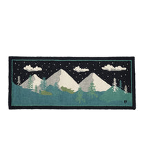 Wool Hooked Runner Winter Woods