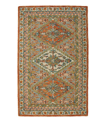 Bordered Medallion Wool Tufted Rug