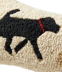 Wool Hooked Throw Pillow Lab Trio 8" x 24"