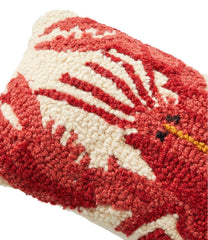 8" x 12" Wool Hooked Throw Pillow Lobster