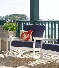 Wool Hooked Throw Pillow Red Lobster 14" x 14"