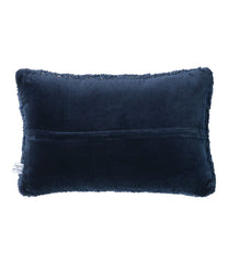 Wool Hooked Throw Pillow 12" x 18" Whale