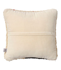 14" x 14" Snowflake Black Lab Wool Hooked Throw Pillow