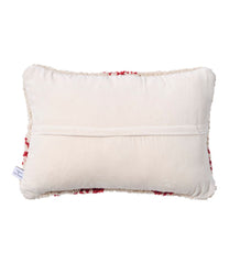 Snowflake 14" x 20" Wool Hooked Throw Pillow