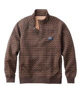 Mockneck Men's Bean's Quilted Sweatshirt Print