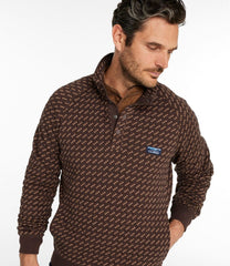 Print Mockneck Men's Bean's Quilted Sweatshirt