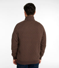 Mockneck Men's Bean's Quilted Sweatshirt Print