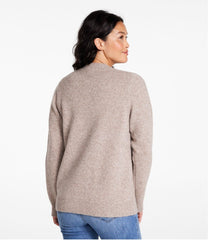Button-Front Cardigan Women's Bean's Classic Ragg Wool Sweater