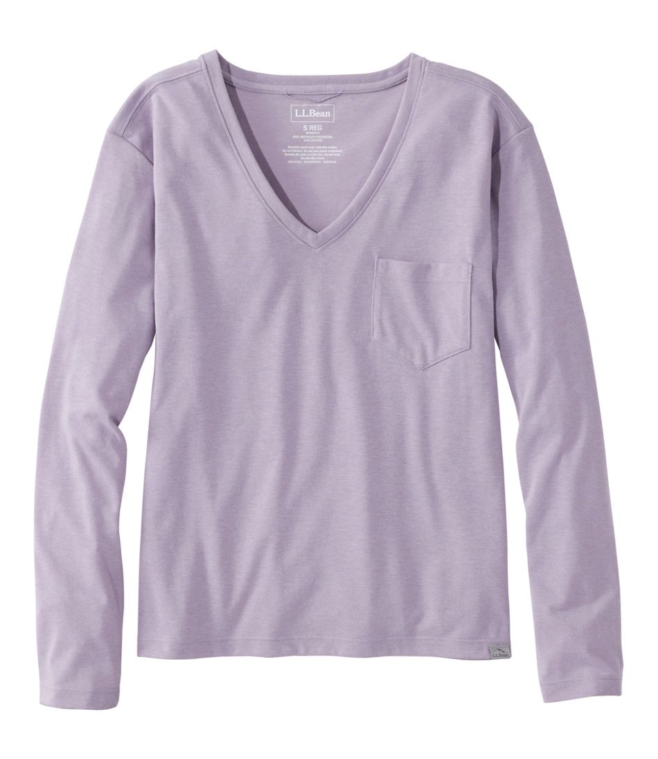 Long-Sleeve Women's Vista Camp V-Neck Pocket Tee