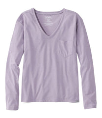 Long-Sleeve Women's Vista Camp V-Neck Pocket Tee