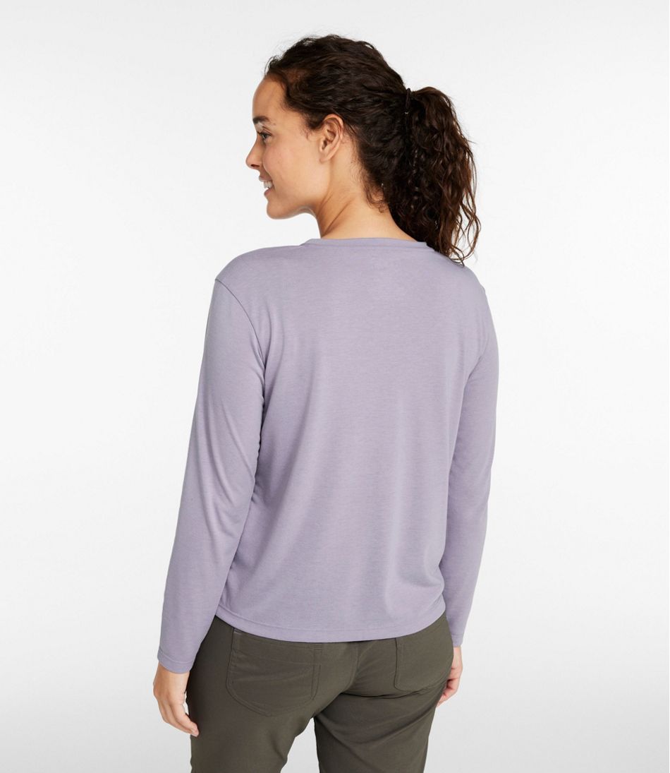 Long-Sleeve Women's Vista Camp V-Neck Pocket Tee