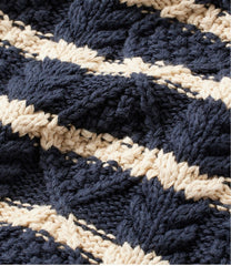 Crewneck Stripe Women's Signature Cotton Fisherman Sweater