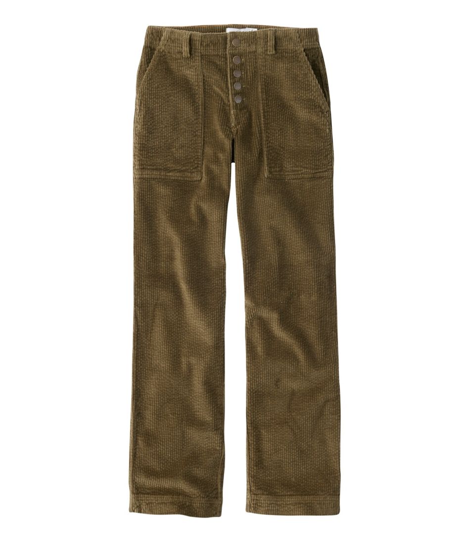Mid-Rise Straight-Leg Women's Signature Utility Corduroy Pants