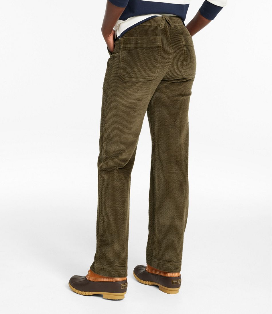 Women's Signature Utility Corduroy Pants, Mid-Rise Straight-Leg