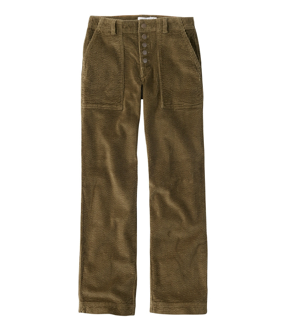 Mid-Rise Straight-Leg Women's Signature Utility Corduroy Pants
