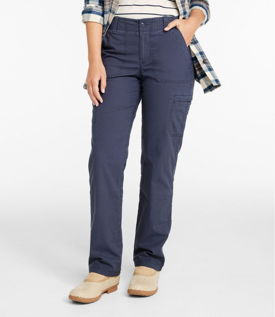 Mid-Rise Straight-Leg Cargo Lined Women's 207 Vintage Cotton Canvas Pants