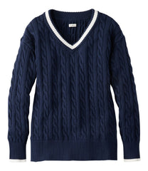 Cable V-Neck Women's The Original Double L® Sweater