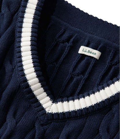 Women's The Original Double L® Sweater, Cable V-Neck