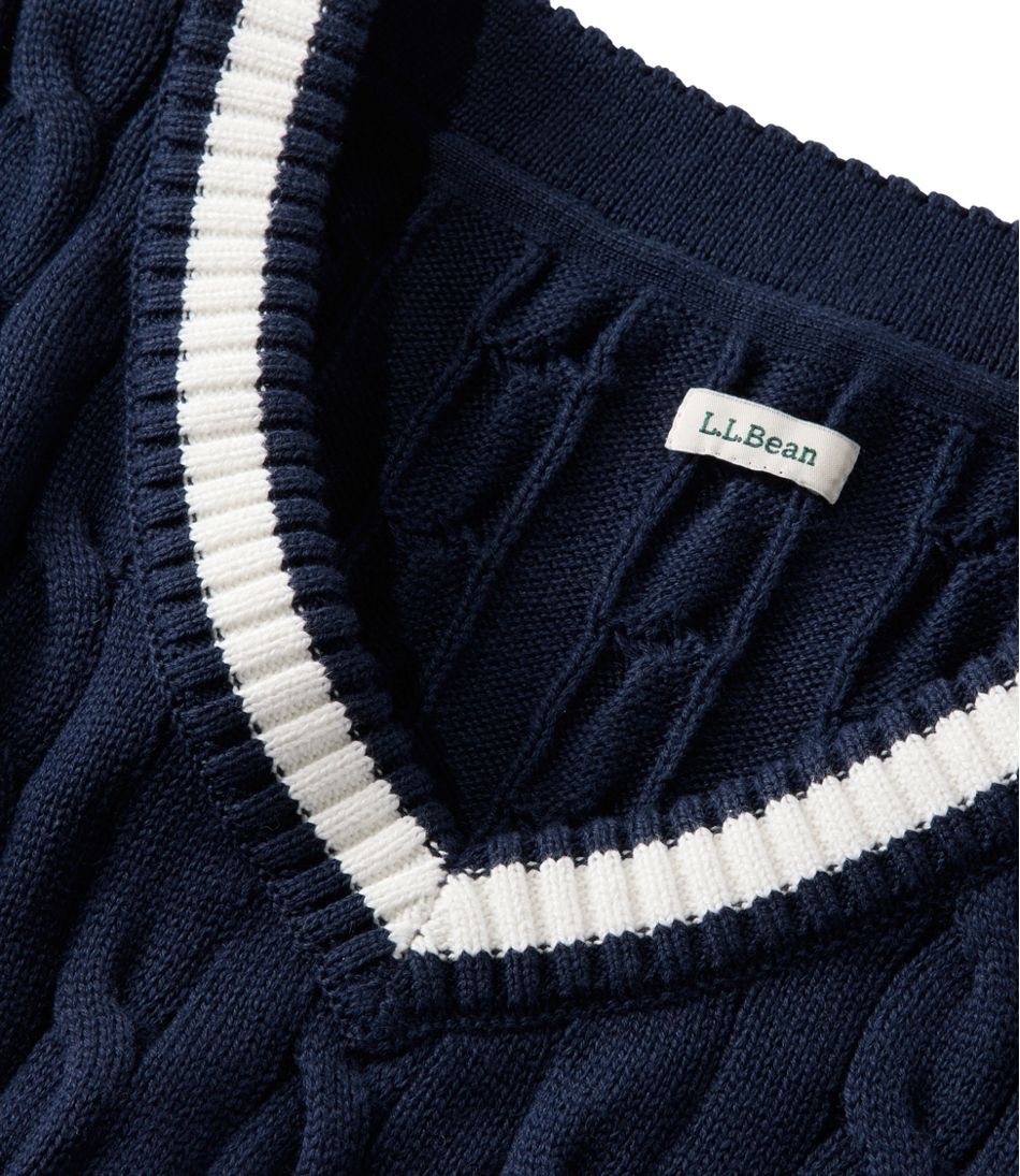 Cable V-Neck Women's The Original Double L® Sweater