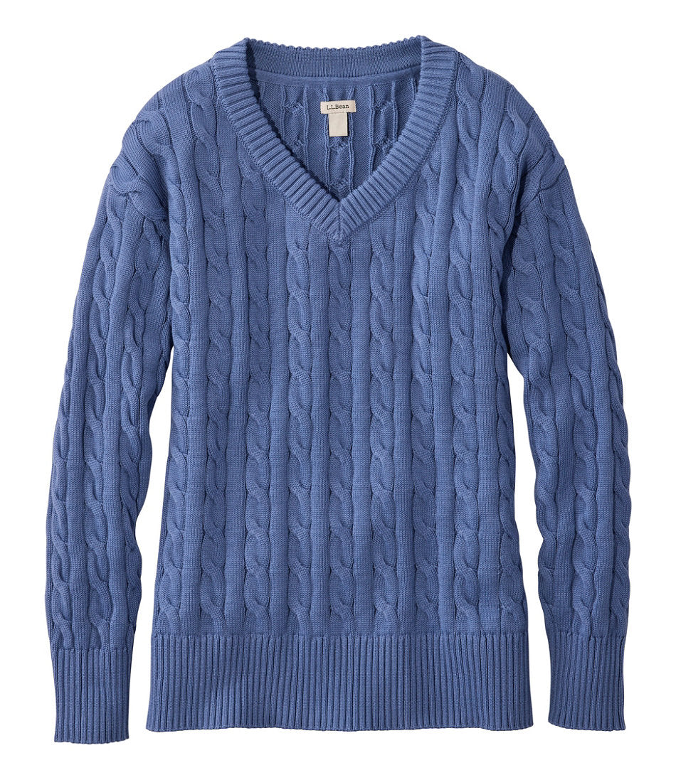 Cable V-Neck Women's The Original Double L® Sweater