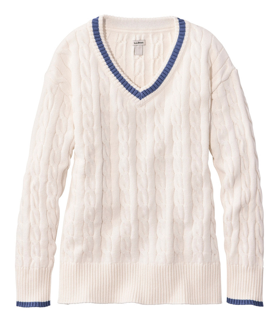 Cable V-Neck Women's The Original Double L® Sweater
