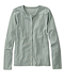 Women's Pima Cotton Tee Long-Sleeve Crewneck Cardigan Stripe