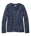 Women's Pima Cotton Tee Long-Sleeve Crewneck Cardigan Stripe