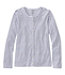 Women's Pima Cotton Tee Long-Sleeve Crewneck Cardigan Stripe