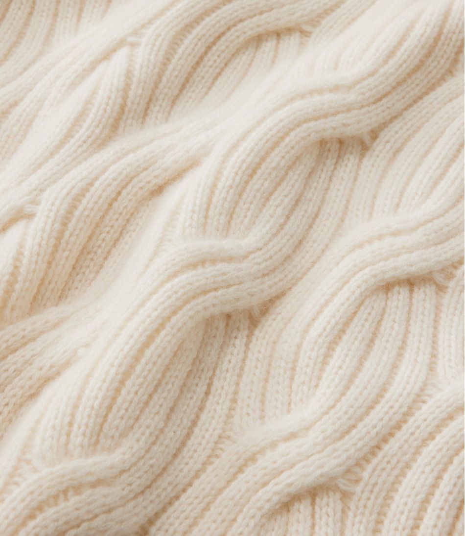 Women's Signature Premium Cashmere Cable Sweaters Mockneck