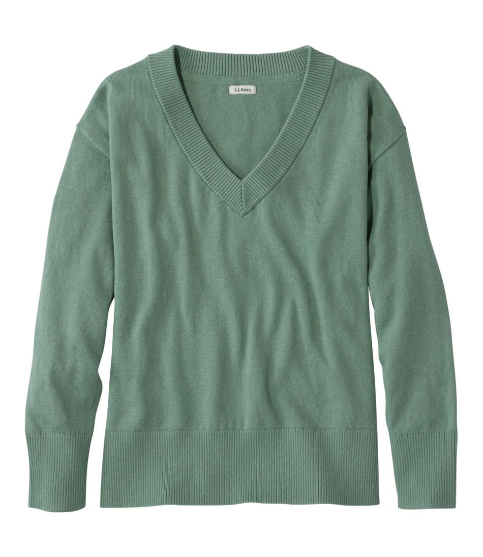 V-Neck Women's Cotton/Cashmere Sweater
