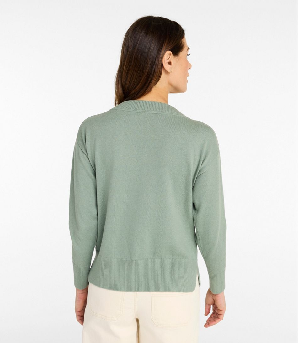 V-Neck Women's Cotton/Cashmere Sweater