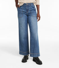 Mid-Rise Wide-Leg Ankle Women's Signature Utility Jeans