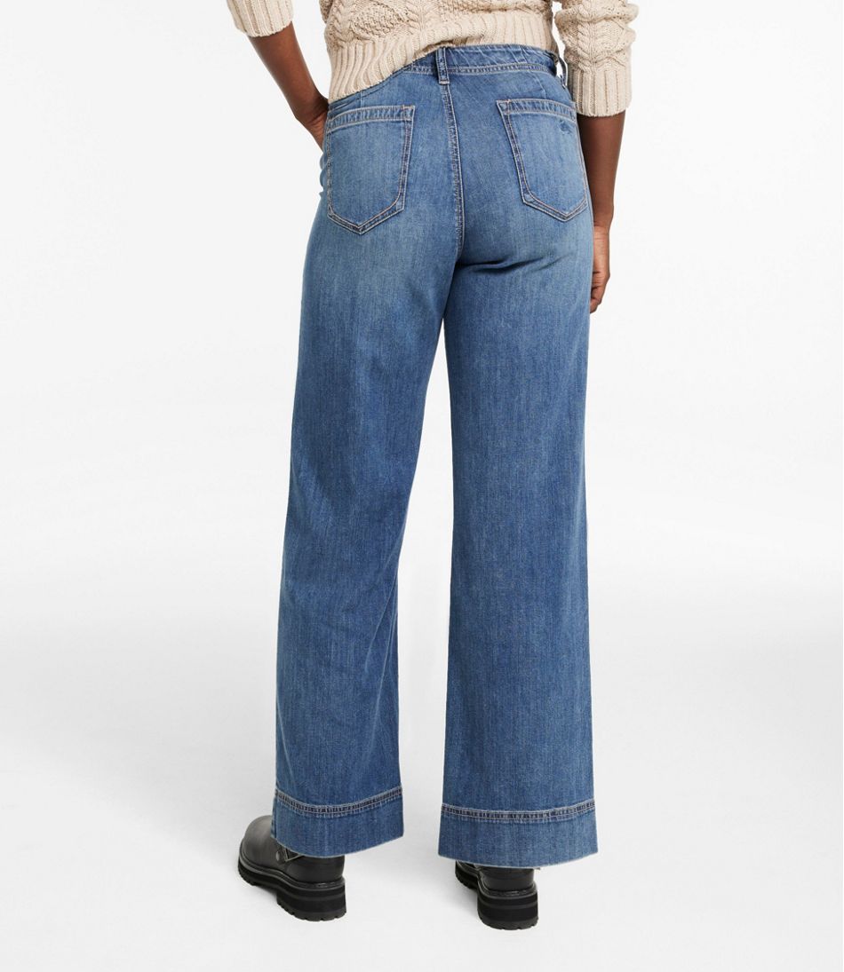 Mid-Rise Wide-Leg Ankle Women's Signature Utility Jeans