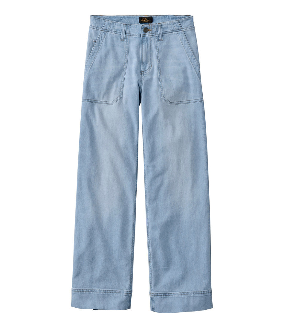Mid-Rise Wide-Leg Ankle Women's Signature Utility Jeans