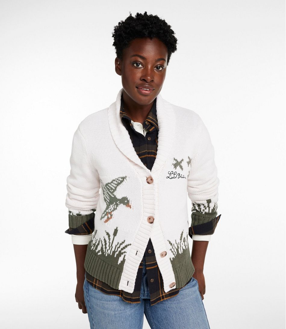 Women's Signature Original Cotton Sweater Shawl Cardigan Novelty